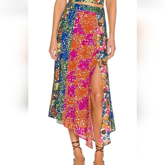 Love The Label Multicolor Asymmetrical Skirt, L , EUC - Picture 1 of 4
